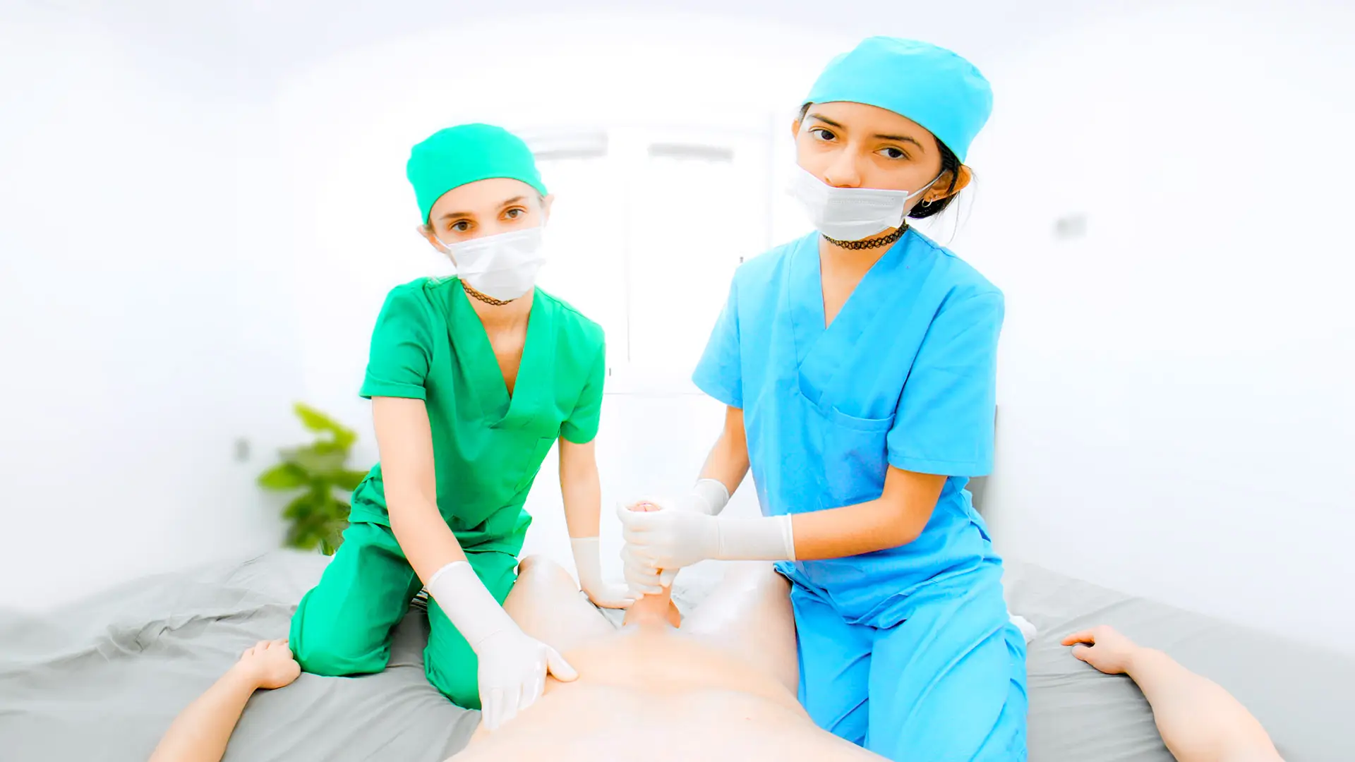 2 Student Nurses Jerk you off - Semen Extraction [Leaving Soon]