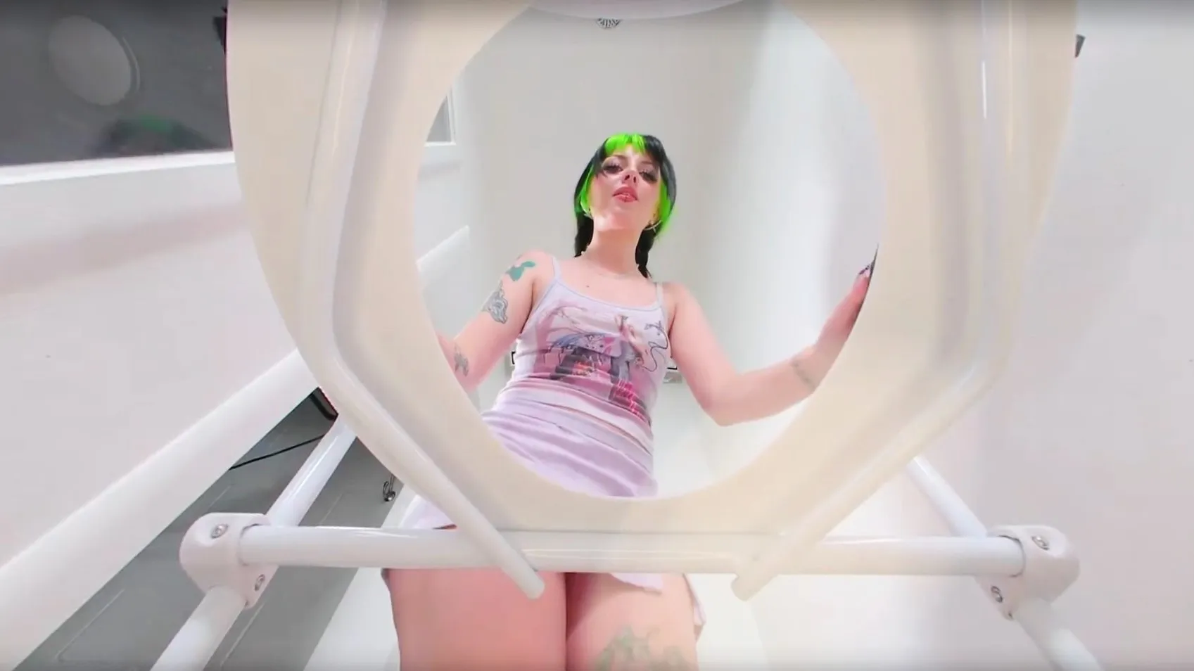 Alt Girl Caught Off Guard by Human Toilet