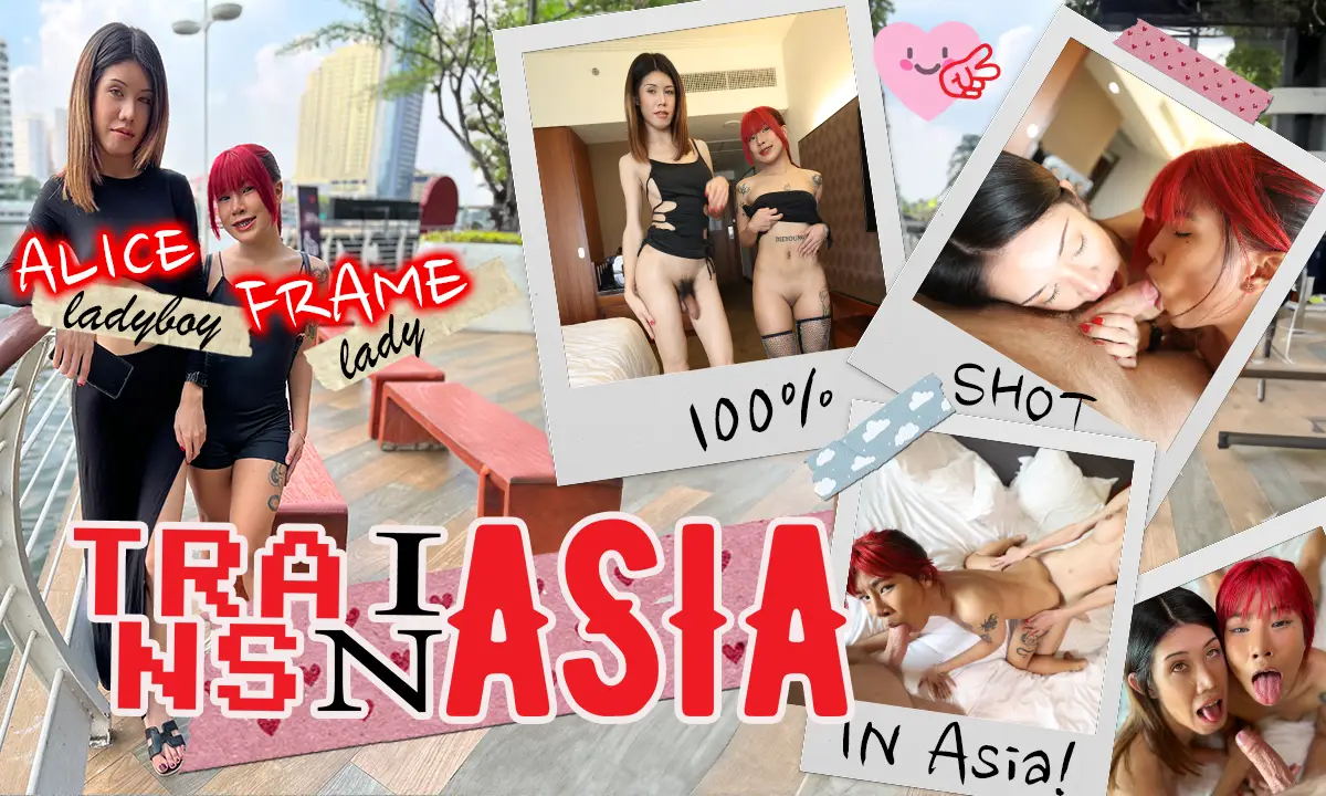 [Trans] Horny 3some with petite Asian cutie and bigcock ladyboy VR Adult Videos