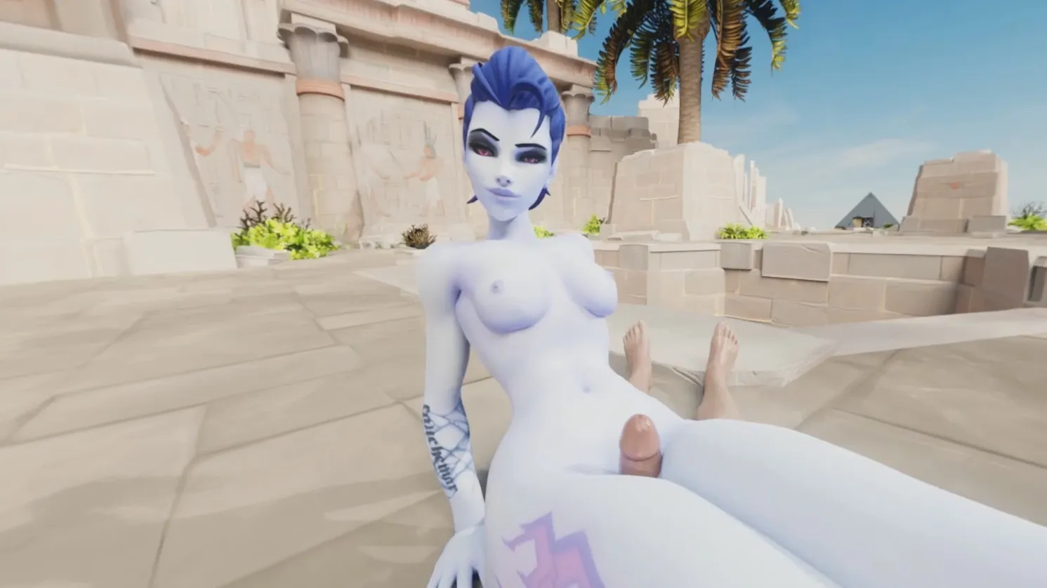 Widowmaker - Teasing thighjob (A XXX Parody) VR Adult Videos