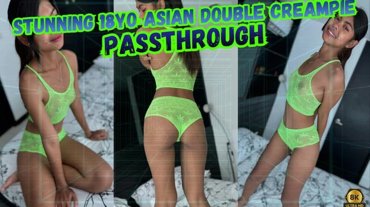 Stunning 18Yo Asian Double Creampie In Vr Passthrough VR Adult Videos