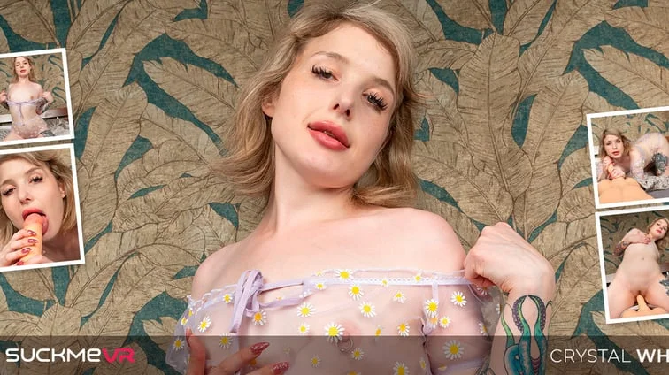 Crystal White Shows Off Her Footjob Skills Before Enjoying Large Dildo Ride