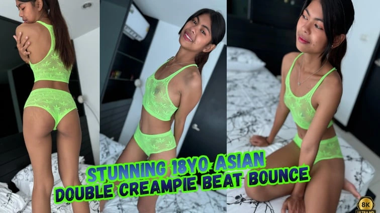 Stunning 18Yo Asian Double Creampie Vr Pmv
